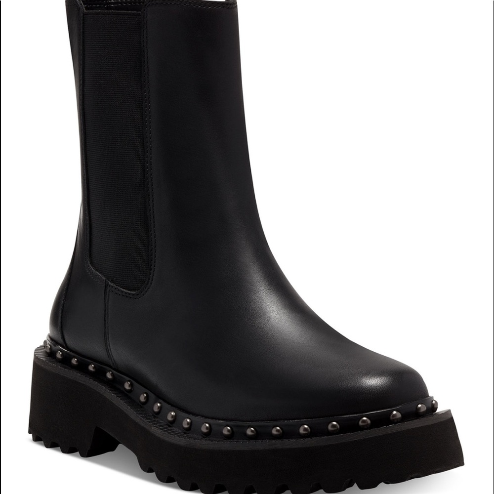 VINCE CAMUTO Black Pull-On Boots - Size: 6.5 - Picture 2 of 13